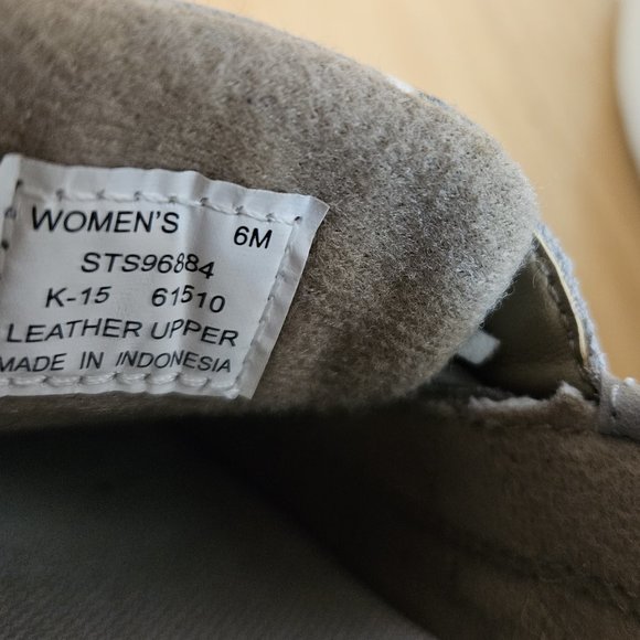 FINAL SALE! Sperry Top-Side Gray Leather Boat Shoes memory foam - size 6M - Flaw - Picture 6 of 12